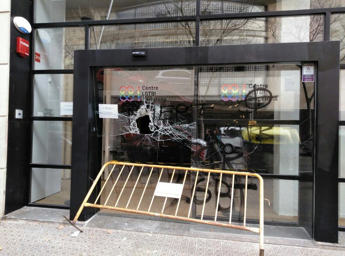 Barcelona S Lgbt Centre Is Vandalised One Week After Opening Pinknews