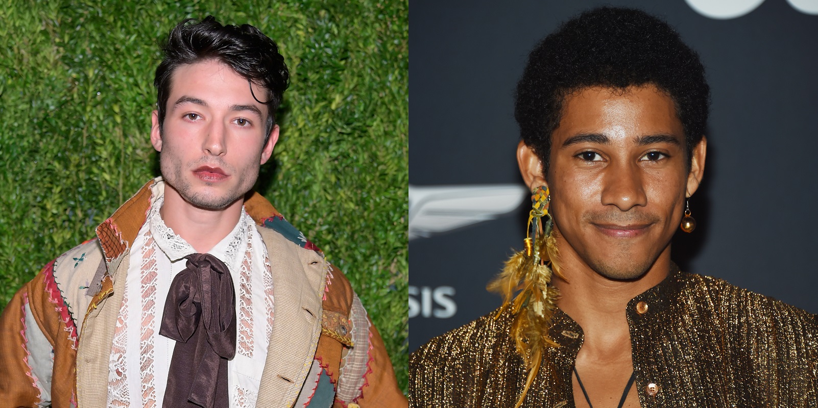 Ezra Miller and Keiynan Lonsdale pose in dresses for Vogue ahead of Met