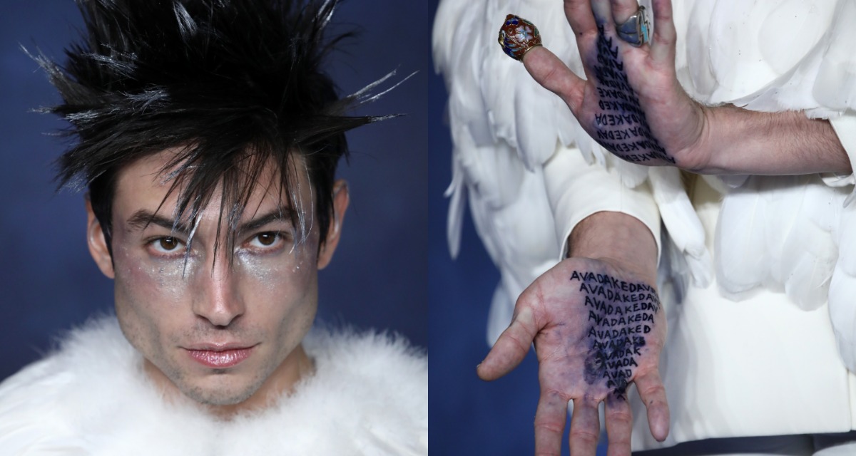 Ezra Miller tattoos 'Avada Kedavra' on hands for Fantastic Beasts ...