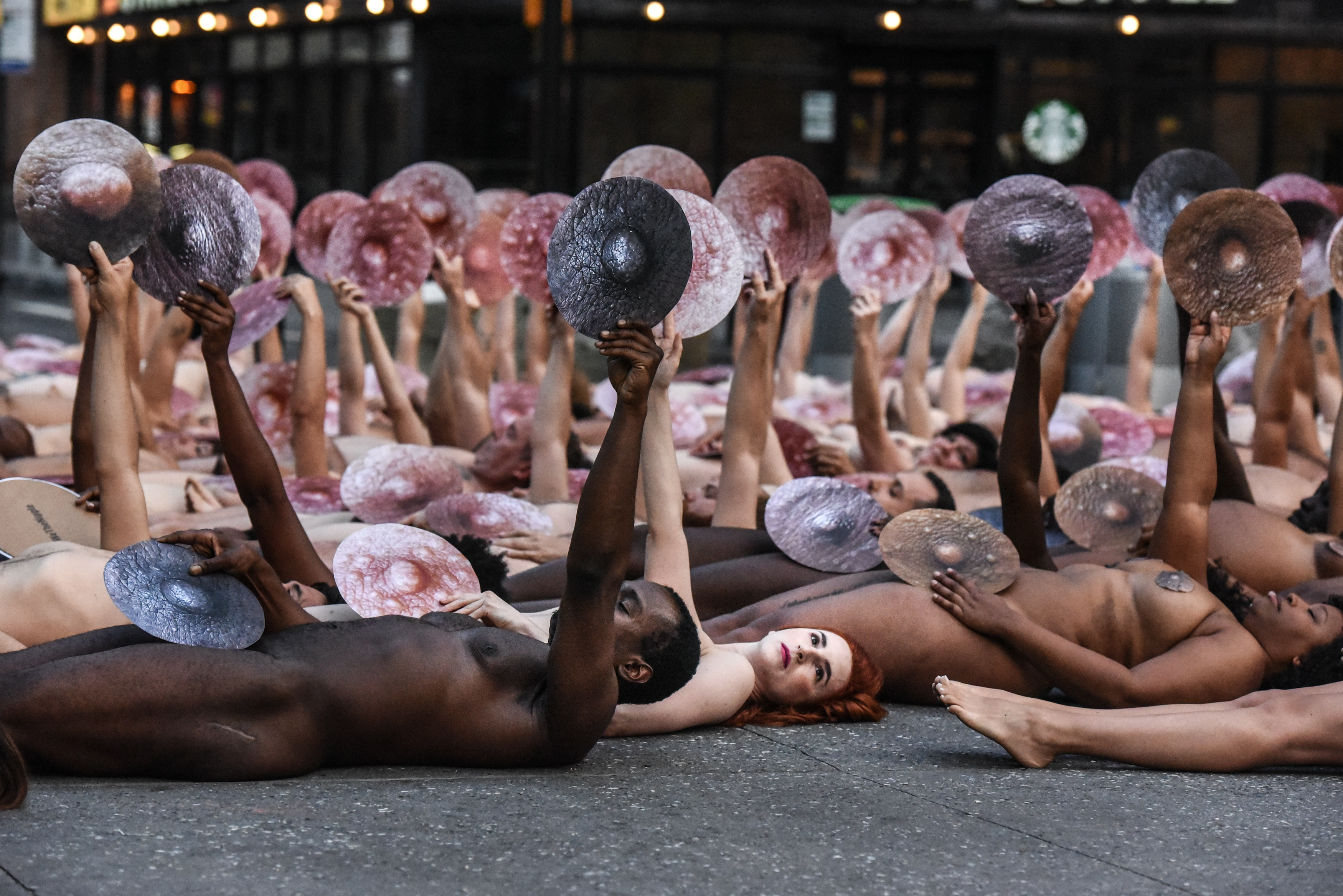 We the Nipple protest nude outside Facebook and Instagram offices | PinkNews