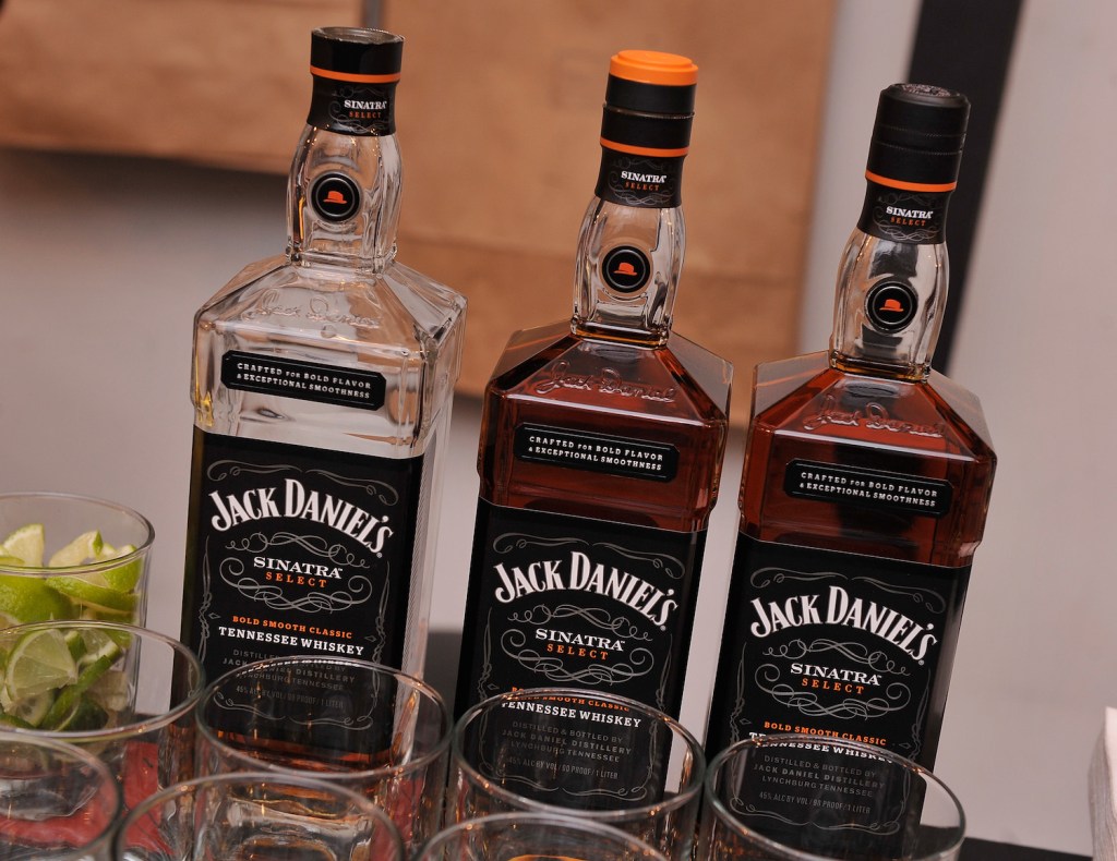 This is an image of three bottles of Jack Daniels Whiskey