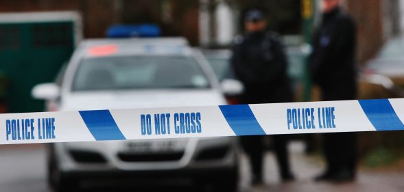 Police tape, representing police treating a homophobic attack in Greenwich as a hate crime