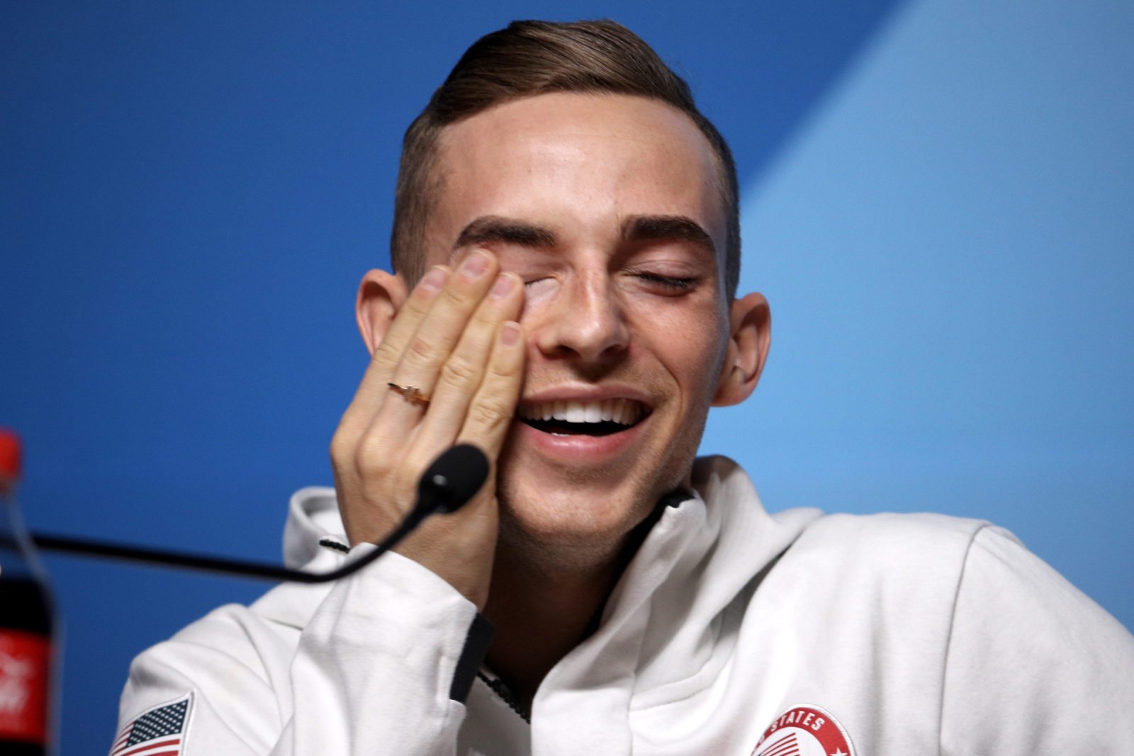 Winter Olympics 2018 Adam Rippon Holds Back Tears As He Hails The Overwhelming Support Hes