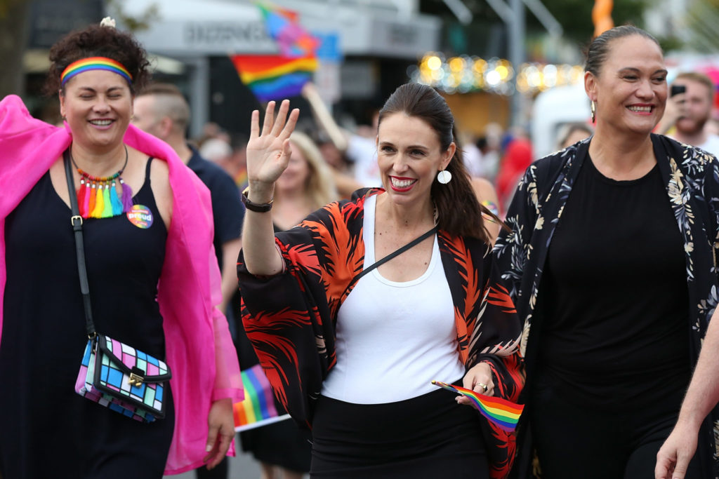 New Zealand Prime Minister Jacinda Arden at Pride (Getty)