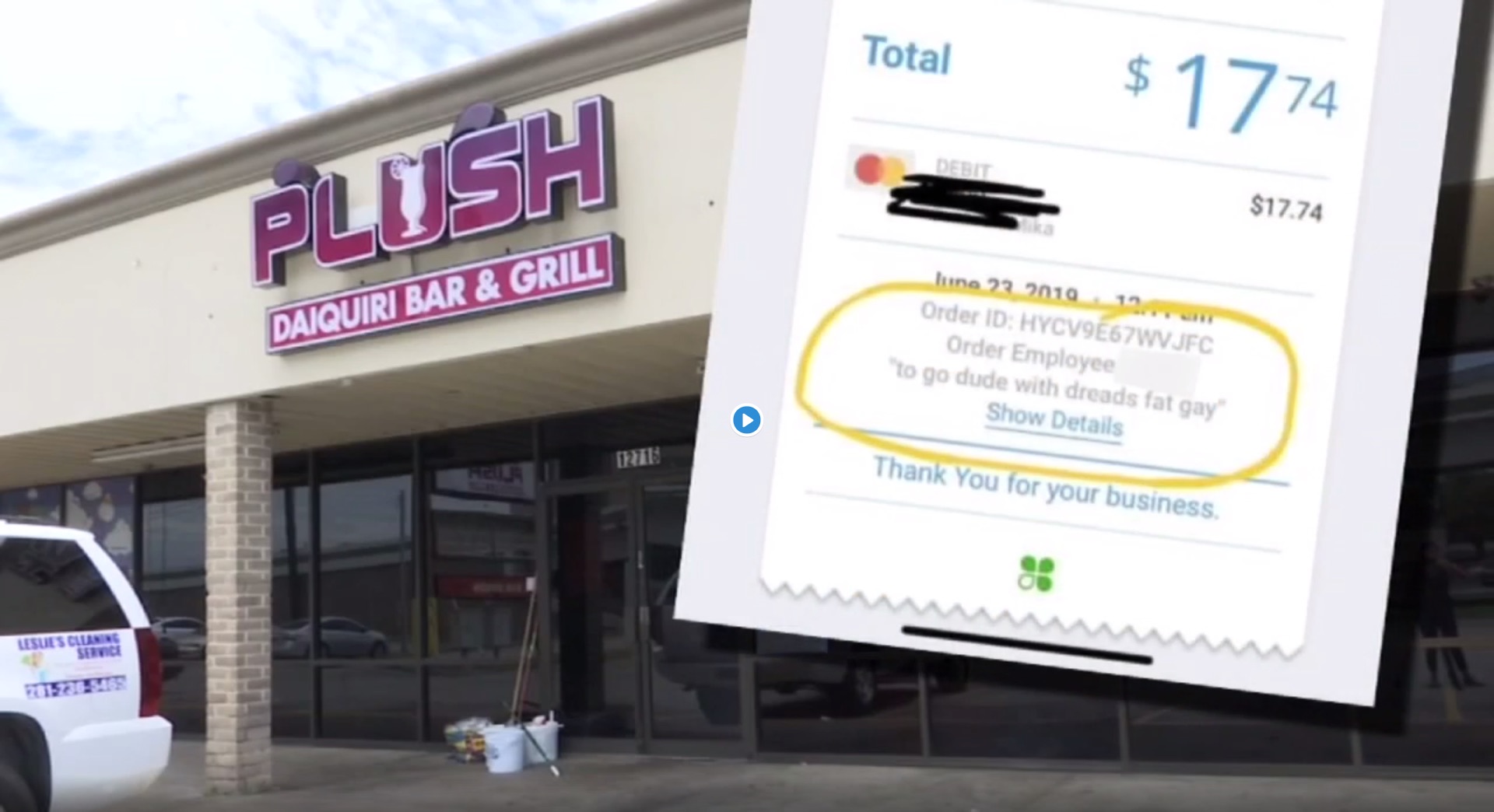 Employee suspended after calling customer 'fat gay' on receipt