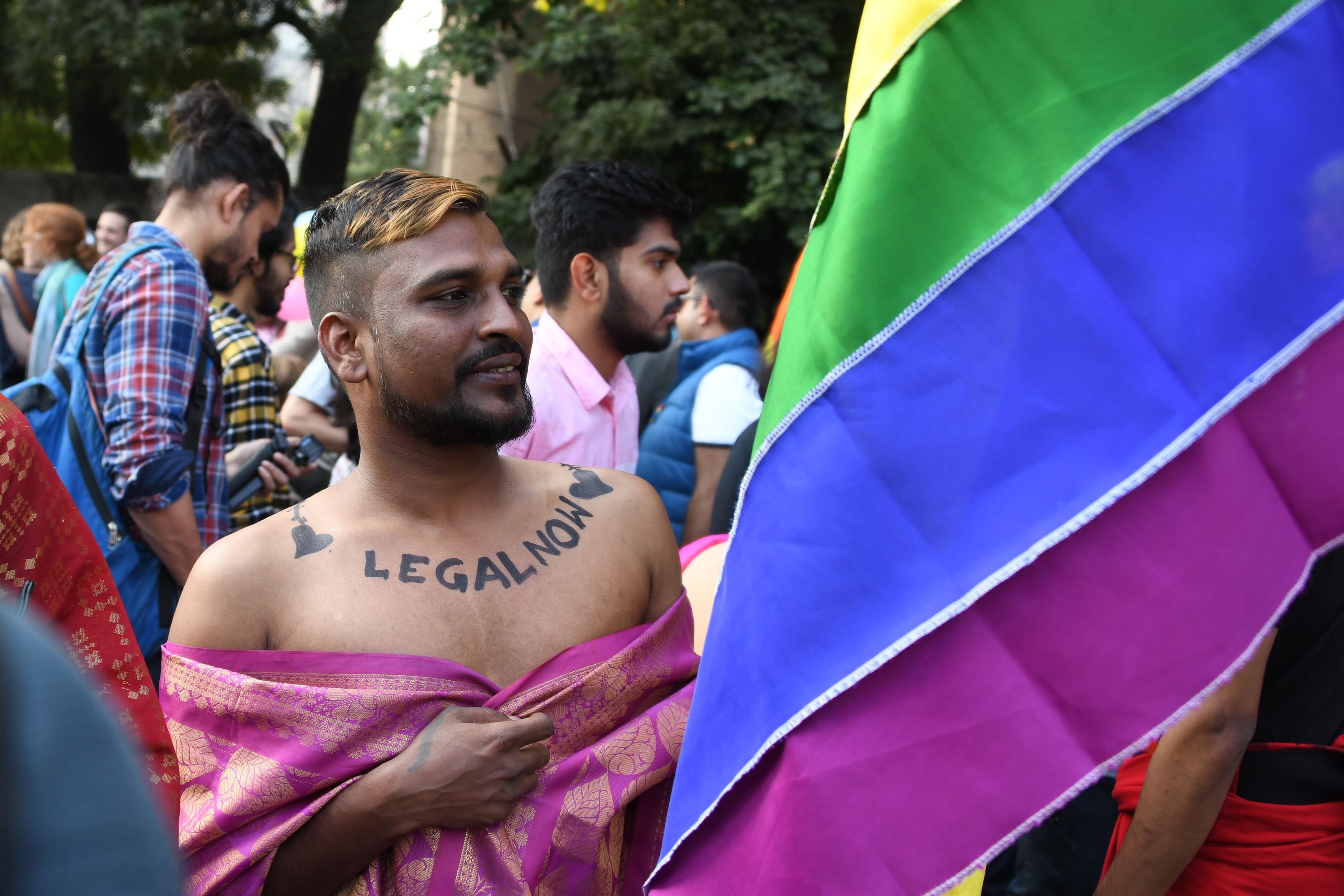 Pictures Indias First Pride March Since Gay Sex Was Decriminalised Pinknews 1138