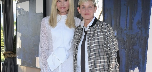 Portia de Rossi and Ellen DeGeneres attend GENERAL PUBLIC x RH Celebration at Restoration Hardware on June 27, 2018 in Los Angeles, California.