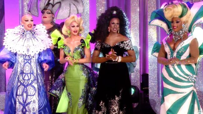 Season finale contestants from left to right: Sasha Velour, Trinity Taylor, Shea Coulee and Miss Peppermint