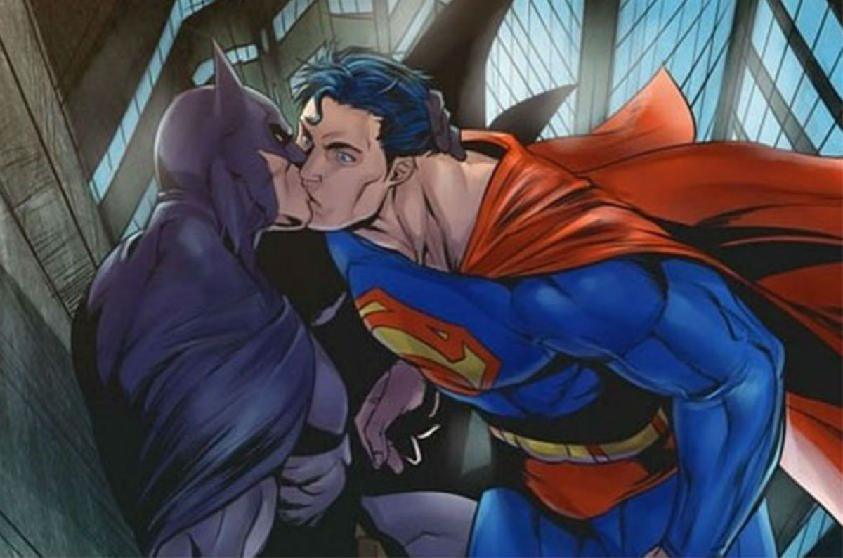 Introducir 63+ imagen batman kissing superman