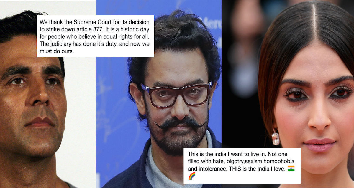 Akshay Kumar Xnxx Videos - Bollywood stars Aamir Khan, Akshay Kumar and more rejoice as India  legalises gay sex | PinkNews
