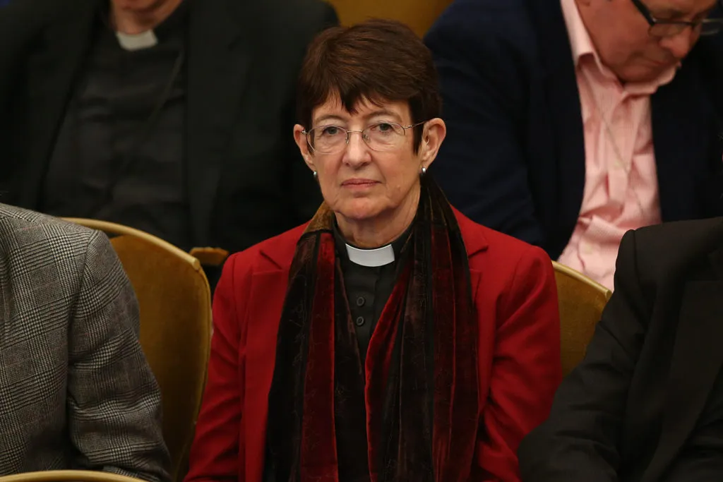 Christine Hardman, the Bishop of Newcastle, attends the General Synod on November 25, 2015 in London 