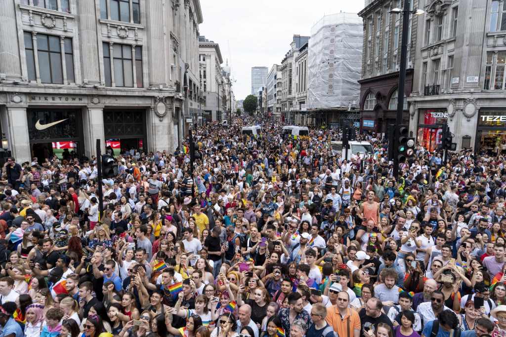 Police stop group of LGBT activists from marching at Pride in London