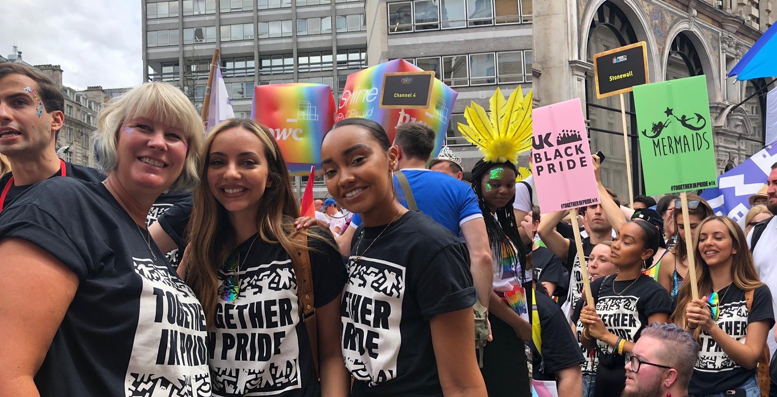 Little Mix stars Jade Thirlwall and Leigh-Anne Pinnock at Pride in London