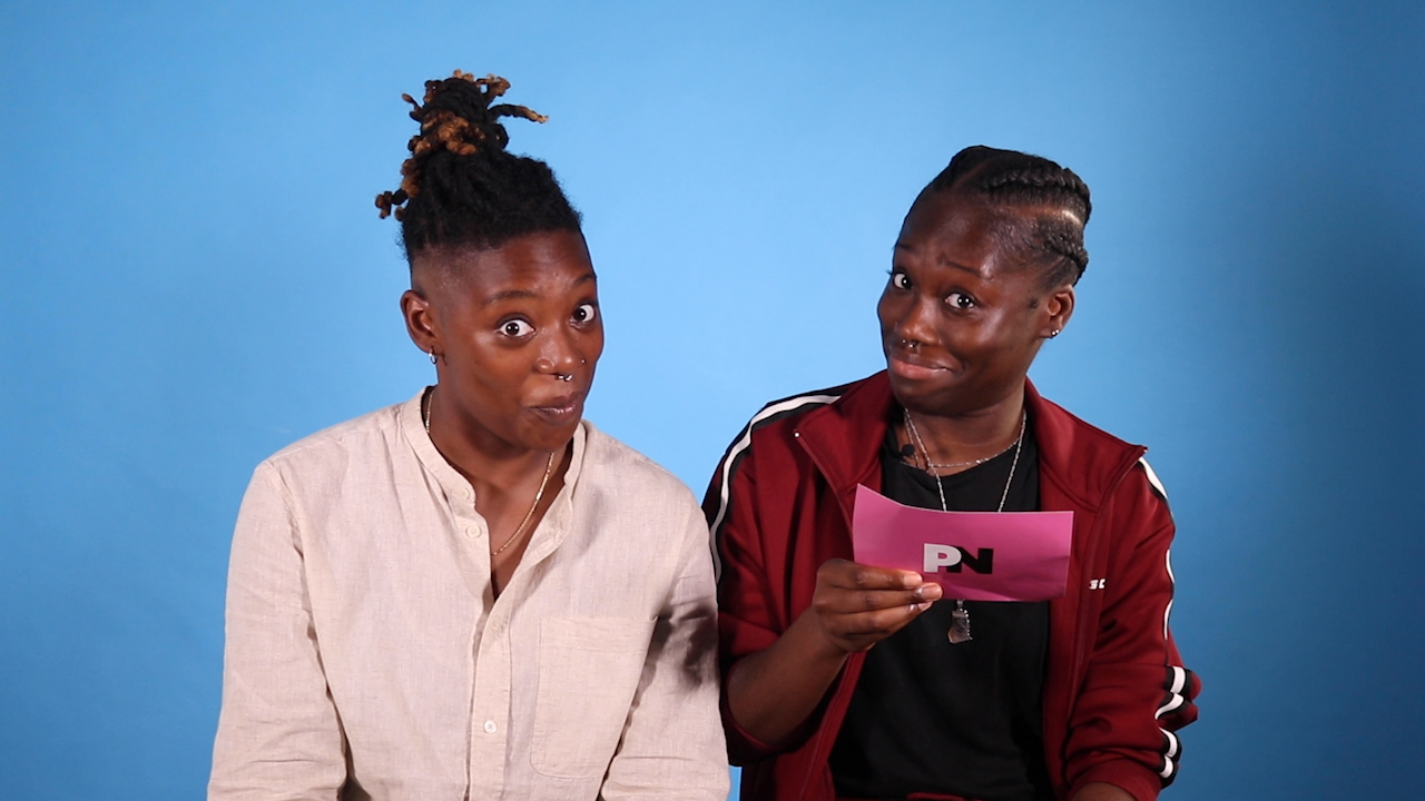 Butch and femme lesbians react to awkward sex questions PinkNews image