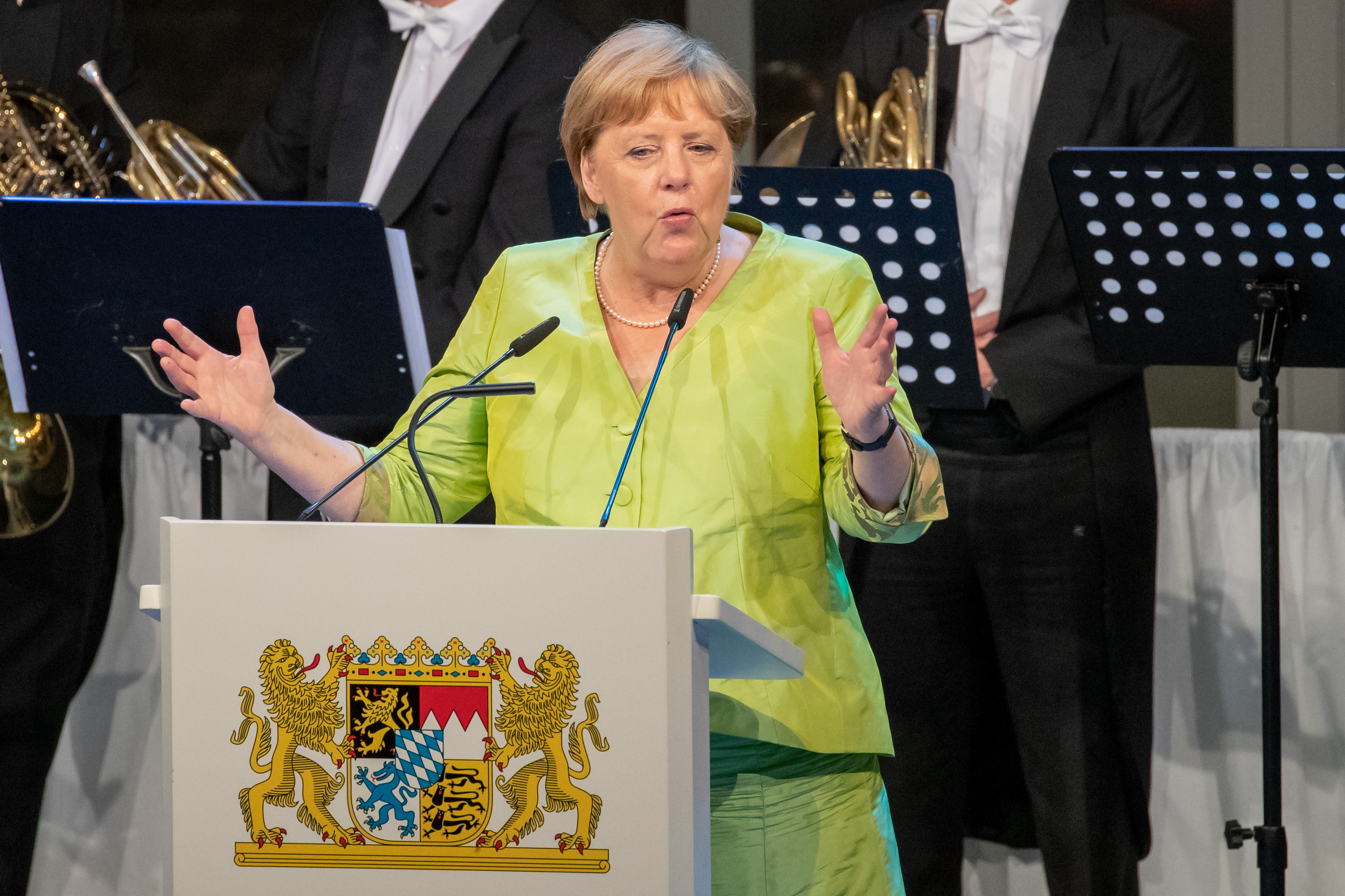 Angela Merkel gives speech to open Bayreuth festival 2019