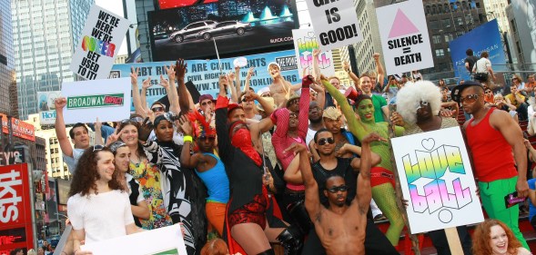 The 40th anniversary of the Stonewall Riots in Times Square on June 25, 2009 in New York City.