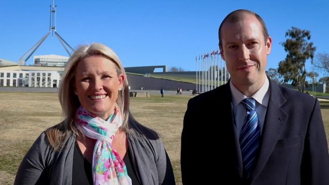 Targeting transgender kids: Damian Wyld and Kirralie Smith of the Marriage Alliance in 2017, announcing the rebrand to Binary Australia