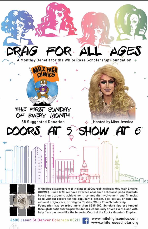 A flyer for the Drag For All Ages show (Mile High Comics/Facebook)