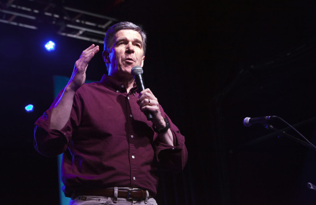 North Carolina governor Roy Cooper speaks during Get Out the Vote at The Fillmore Charlotte on November 6, 2016 in Charlotte, North Carolina. 