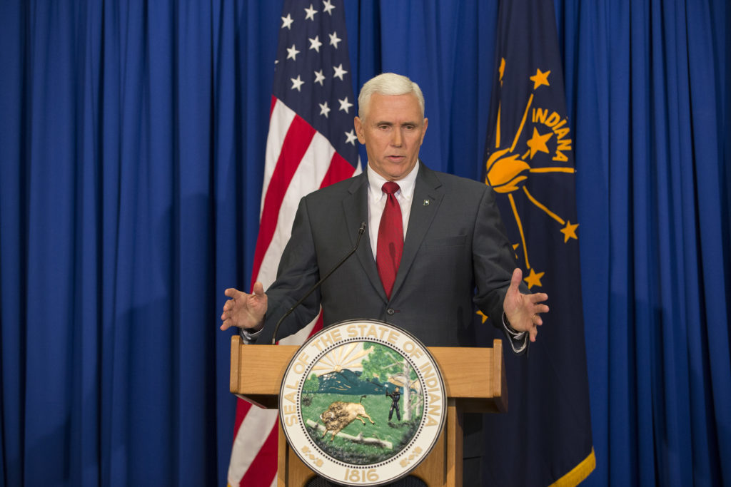 Governor Mike Pence of Indiana faced national scrutiny for his anti-LGBT stances