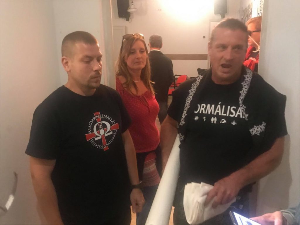 A group of far-right activists disrupted the event in Budapest