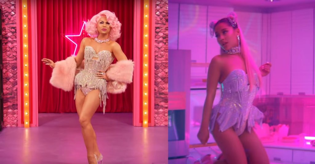 Farrah Moan accused Ariana Grande of copying her outfit for the video