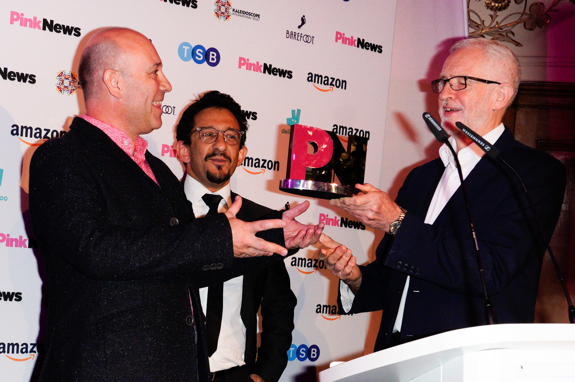 Jeremy Corbyn presented the Drama Award to EastEnders at PinkNews Awards