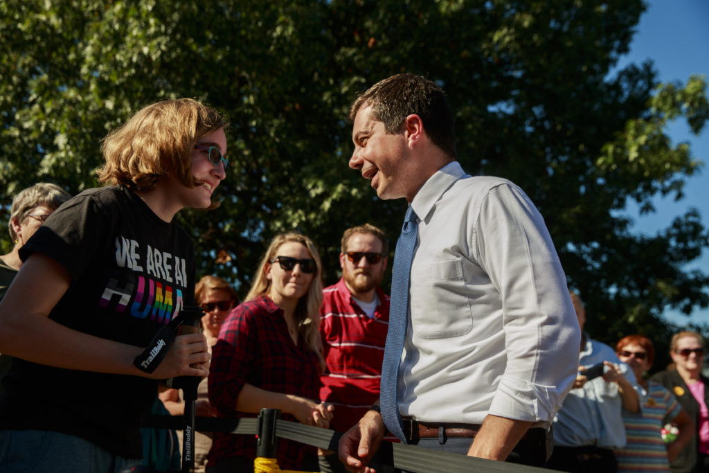 South Bend, Indiana Mayor Pete Buttigieg, who is running for the Democratic nomination for president of the United States 