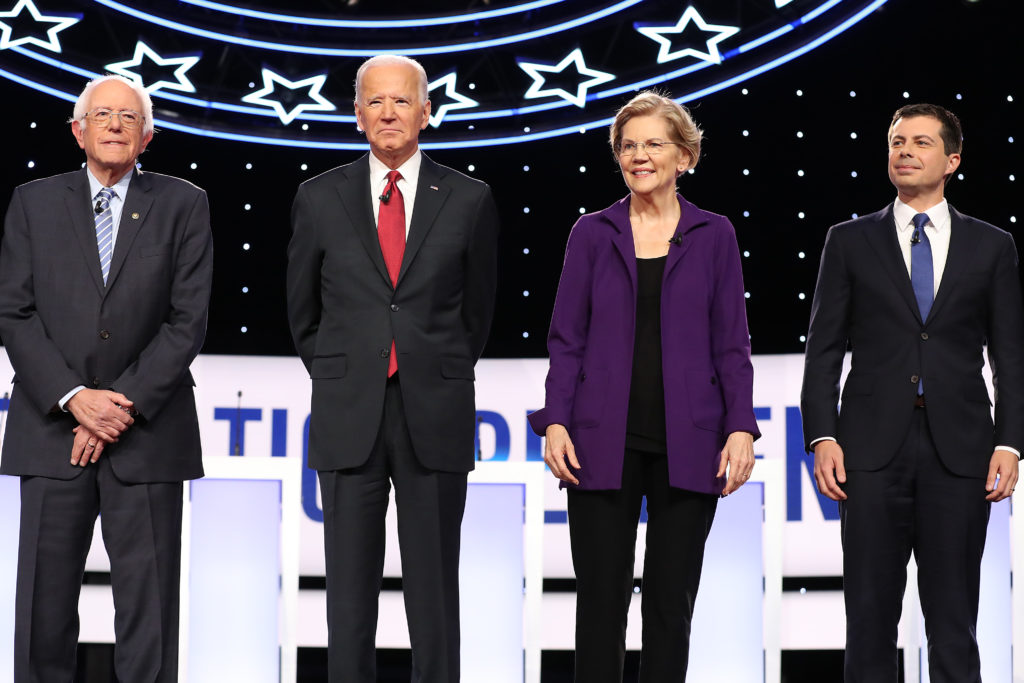 Democratic candidates at the fourth debate