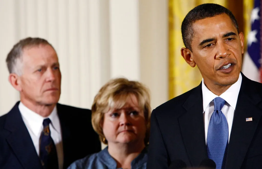 In 2008, President Barack Obama delivered remarks on the enactment of the Matthew Shepard and James Byrd, Jr. Hate Crimes Prevention Act, alongside Dennis Shepard and Judy Shepard. 