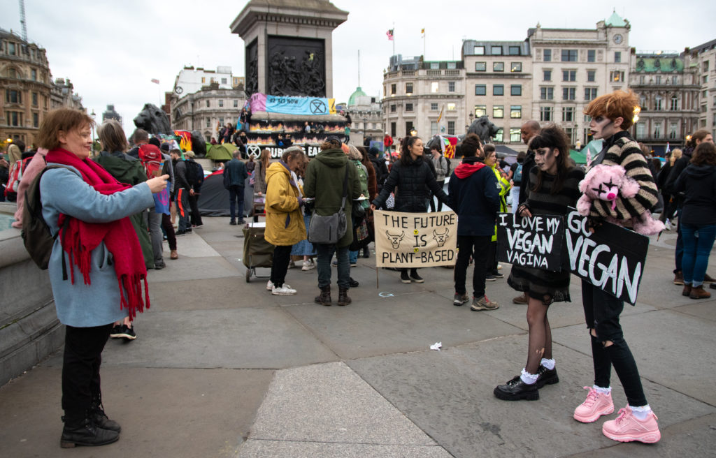 RuPaul's Drag Race star Scaredy Kat protests with Extinction Rebellion