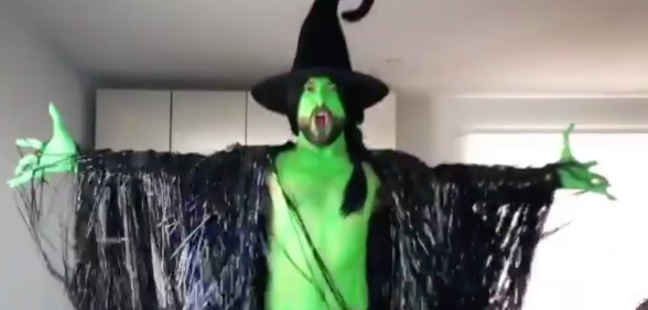 Mark Kanemura is truly unlimited as he delivered a Wicked Halloween performance. (Screen capture via Twitter)