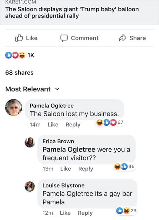 'It's a gay bar, Pamela' has quickly become a gay meme