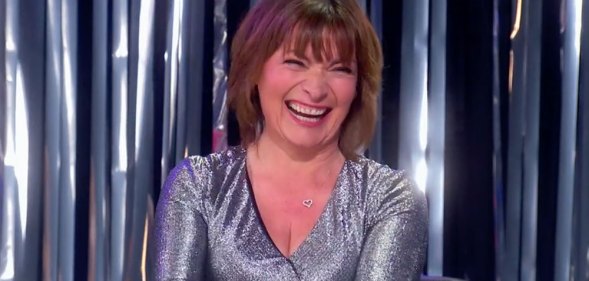 Lorraine Kelly smiling on Drag Race UK's Snatch Game