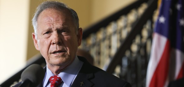 Roy Moore announces his plans to run for US Senate in 2020 on June 20, 2019 in Montgomery, Alabama.