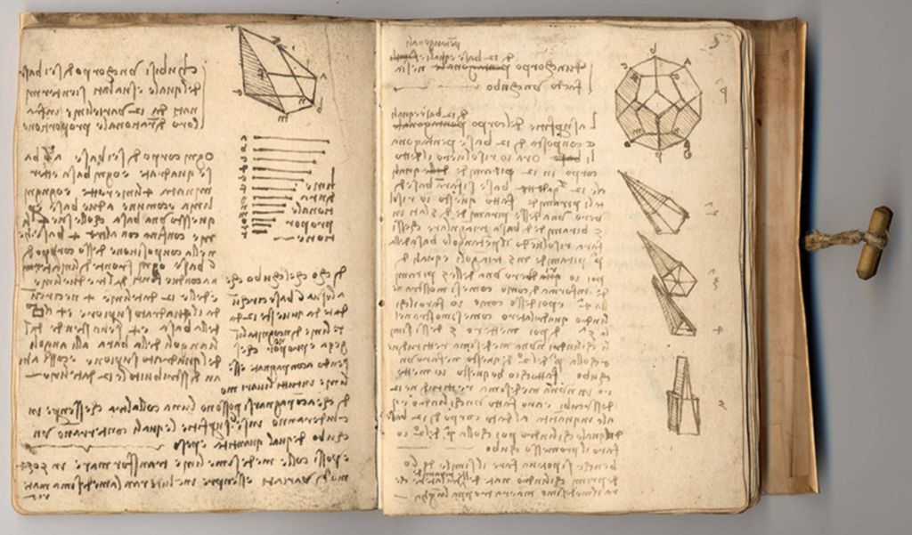 Leonardo notebooks. (Supplied) 