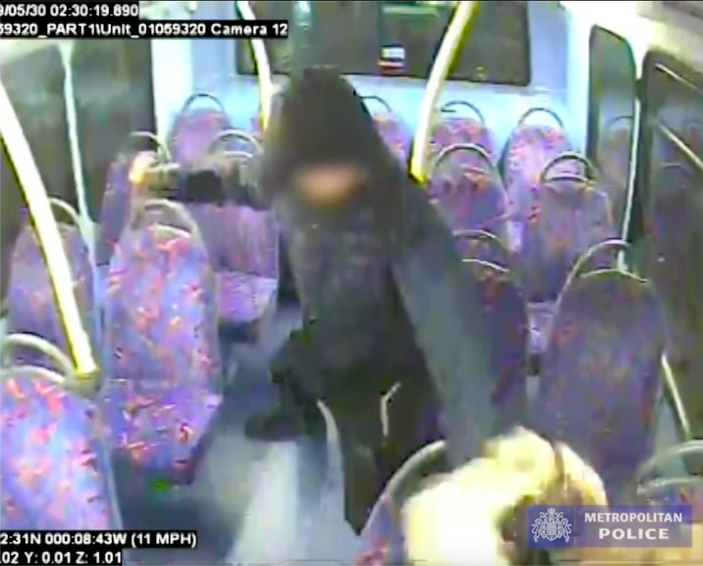A teen pelted a queer woman on a night bus in London. (Metropolitan Police)
