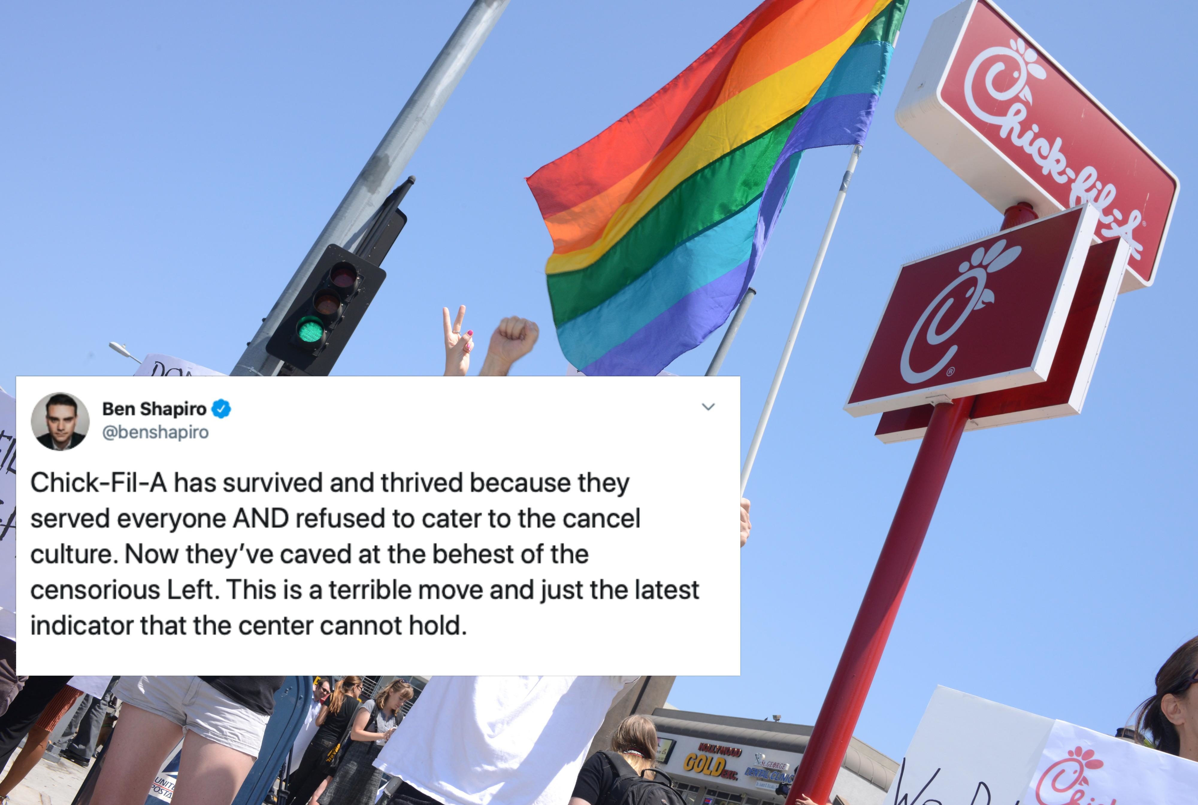 Alt-right are triggered Chick-fil-A is to stop donating to anti-LGBT  charities