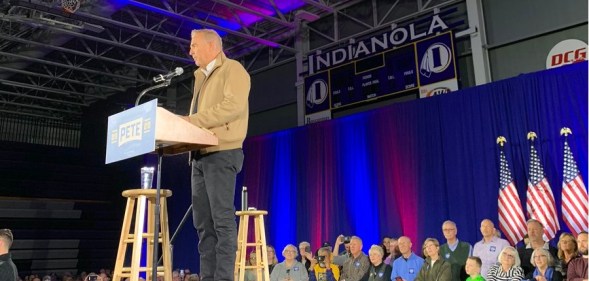 Kevin Costner turned up at a Pete Buttigieg rally