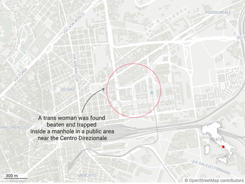 A trans woman was robbed and left locked inside a manhole in Naples, Italy. (PinkNews)