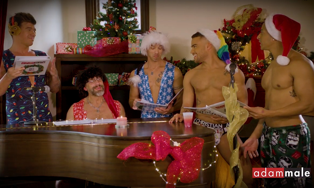 1000px x 600px - Gay porn stars recreate '12 Days of Christmas' with sex toys. Yes, really