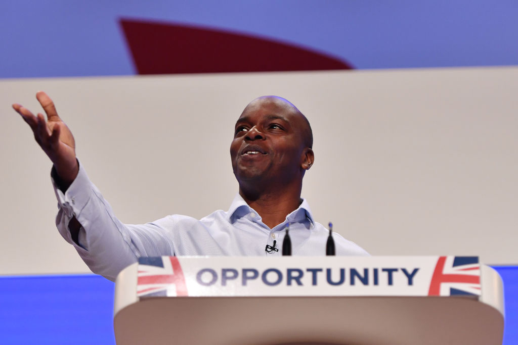Conservative London Mayoral candidate Shaun Bailey speaks during the Conservative Party Conference on October 3, 2018 in Birmingham, England. 