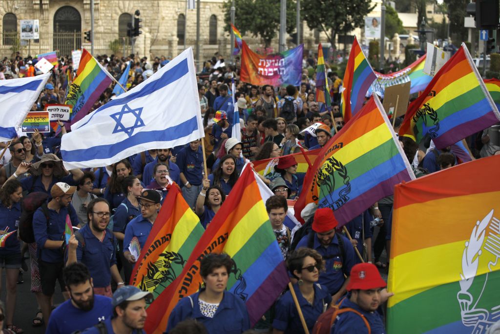 Participants in the 18th annual Jerusalem Pride parade in June 2019