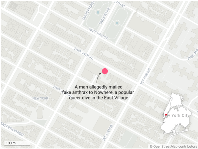 With its red lighting and lengthy happy hours, Nowhere has been a go-to dive for New Yorkers for years. (PinkNews)
