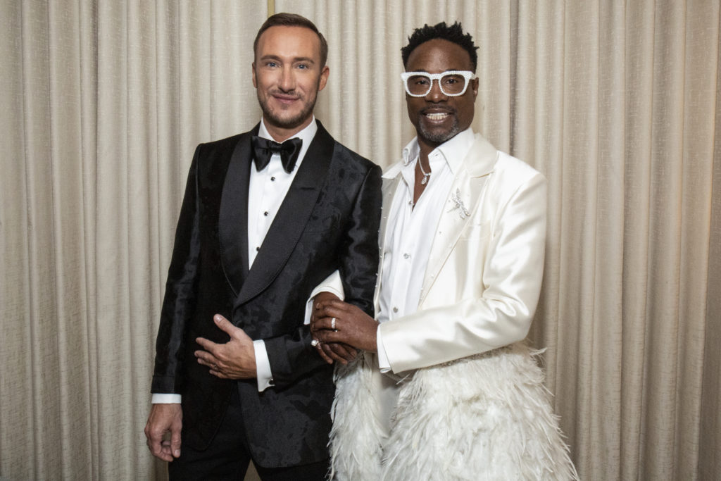 Billy Porter with his husband Adam Porter-Smith ahead of the Golden Globes 2019. 