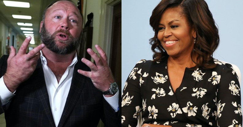 792px x 416px - Conspiracy theorist claims Michelle Obama is transgender. Yes, really