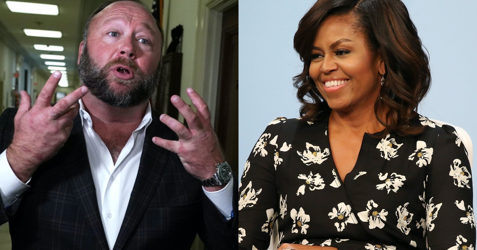 1584px x 832px - Conspiracy theorist claims Michelle Obama is transgender. Yes, really