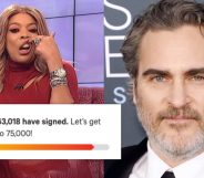 Wendy William's (L) comments about actor Joaquin Phoenix caused outage. (Screen capture via The Wendy Williams Show/Taylor Hill/Getty Images)