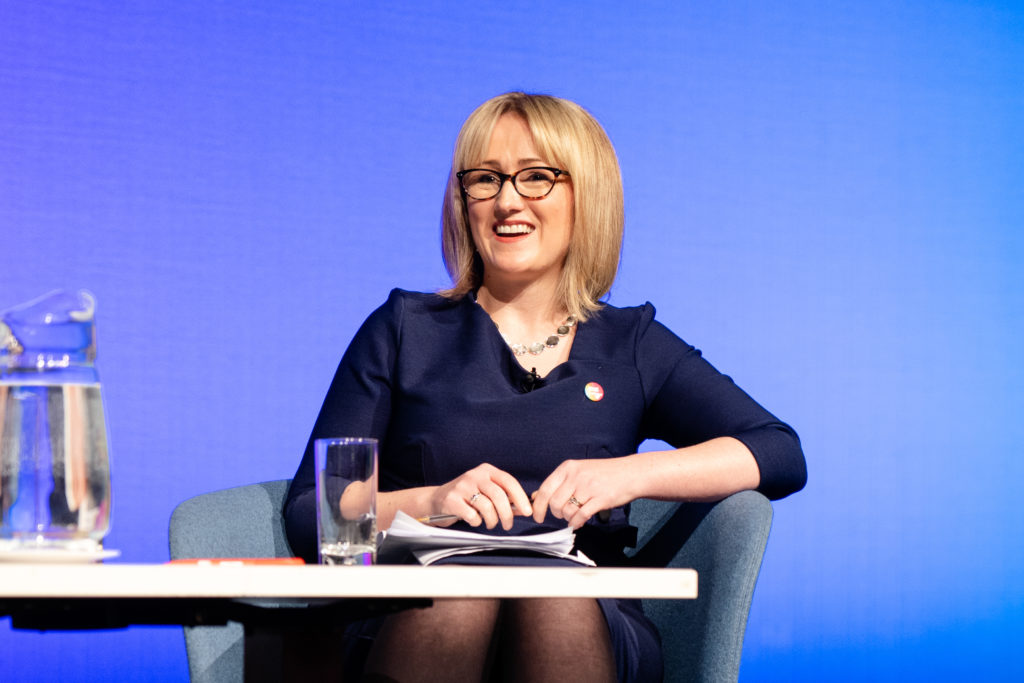 Rebecca Long-Bailey speaks at the LGBT+ Labour leadership hustings. (Martin Hobby)
