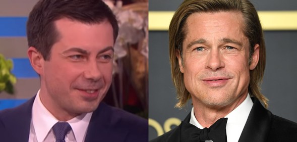 Pete Buttigieg and Brad Pitt